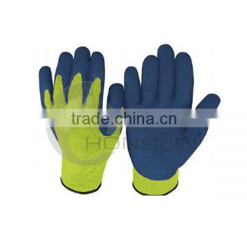 10 Gauge Safety Grip Fluorescence Green Thermal Latex Glove