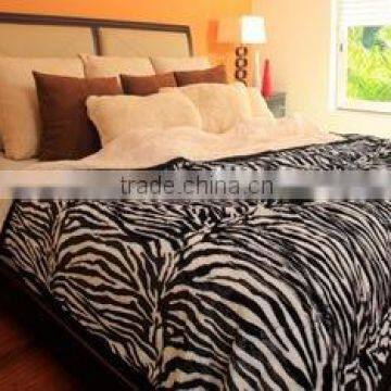 zebra plush blanket