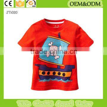 100% cotton t-shirt boy girl t-shirt Pirate Ship t -shirt child t-shirt kids t-shirt