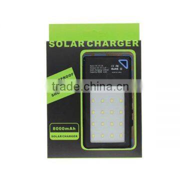 Shockproof waterproof and dustproof with camping lamp solar power bank