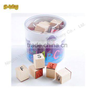 Square wooden stamp, wooden stamp handle