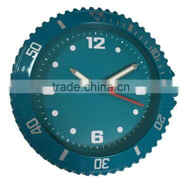 watch style shape plastic wall clock with fluorescent light