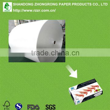 PE coated duplex board with white back for frozen seafood box