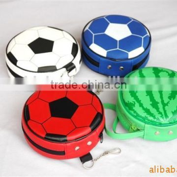 2014 pu leather cute round CD DVD storage Case