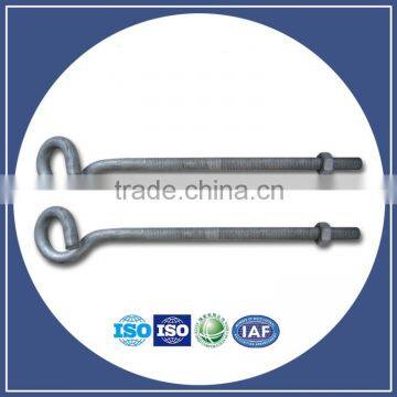 Customized Hot dip galvanized pig tail hook Pigtail Bolt