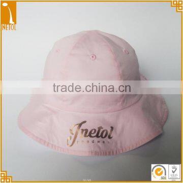 2016 new many colours custom girl sun bucket hats with protable bag