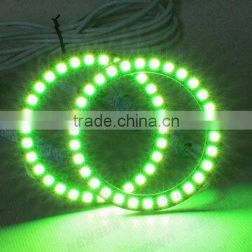 Colorful Change 80mm Led Rgb Angel Eyes RGB Multi-Color LED 5050SMD Headlight for All Car Motors LED Angel Eyes Kits SMD photo-2