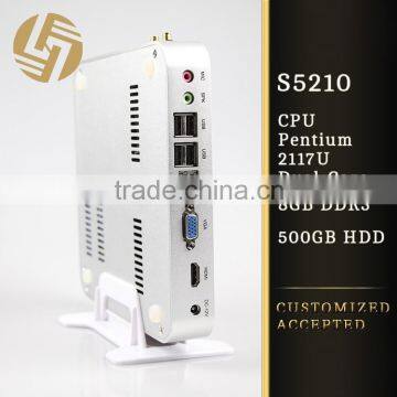 New portable ddr 3 ram mini pc win server fanless computer