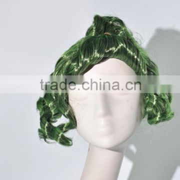 Funny Green special curls synthetic wig Roman curls wig N319