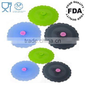 OEM logo Silicone Cups & Saucers Drinkware Type universal silicone lid