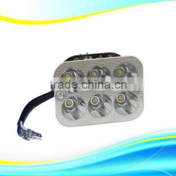 18W led motorcycle light 6LED Square motorcycle headlight