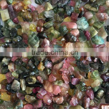 Natural tourmaline rough multi color raw opaque untreated loose gemstone