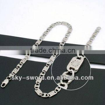 Jewelry stainless steel bicycle chain necklace (QN10033)