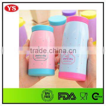 250ml double wall insulated 18/8 stainless steel vaccum flask with coating