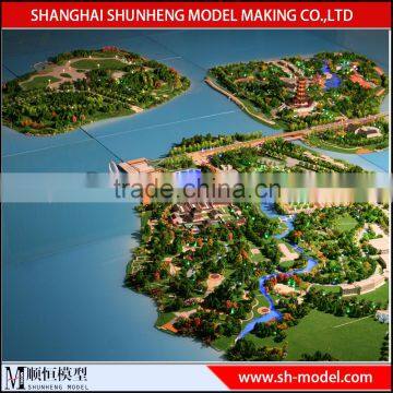 Sea Island planning miniature scale building model