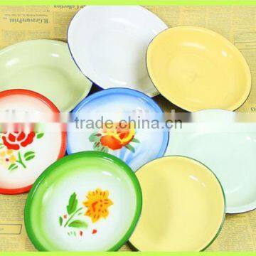 Wholesale Cheap bulk Enamel dinner saucer/snack saucer