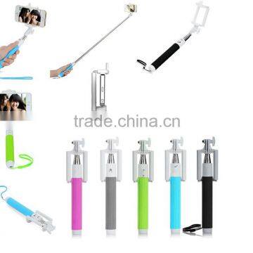 wholesale wireless selfie stick with bluetooth shutter button,aluminum mobile phone selfie stick