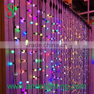 2016 decoration light LED string ball light rubber cable