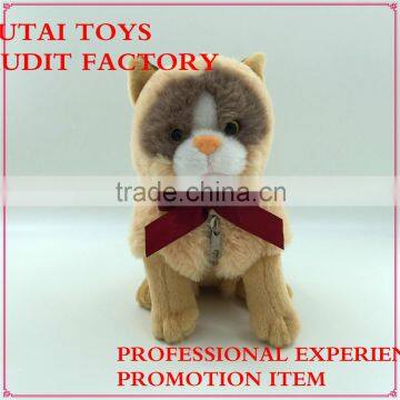 Excellent quality low price Soft cat toys for children / custom plush cat