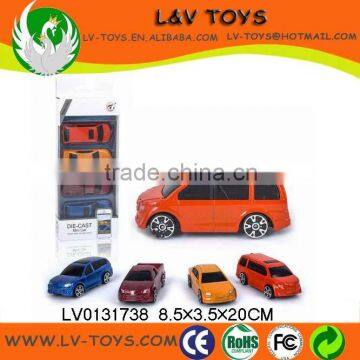 Wholesale die cast cars,metal kid car models 4 in 1