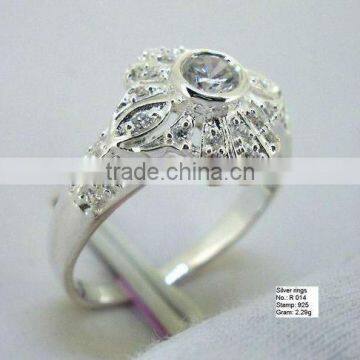 925 silver jewelry,ring with cz for women R014