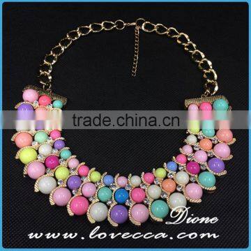 Luxury Classy Women Fashion Gold Alloy Exaggerate Statements Crystal Gift Necklace Wholesale photo-4