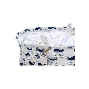 Round Canvas Sturdy Storage Bathroom Basket Hamper Tote Bag/ Storage Bin Organizer