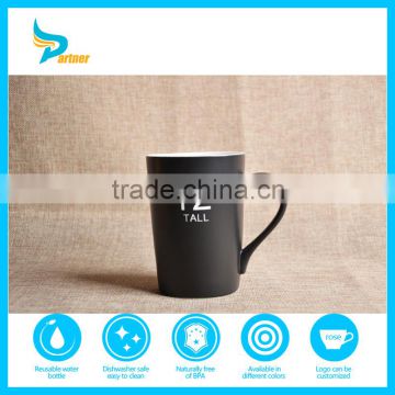 2016 HOT SALES NEW DESIGN COFFEE MUGS OUTSIDE PE INSIDE TRAVEL MUG CAR MUGS WATER AND JUICE BOTTLE