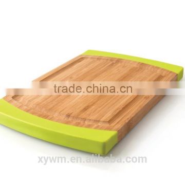 Rectangle Bamboo Cutting Chopping Board with silicone handle