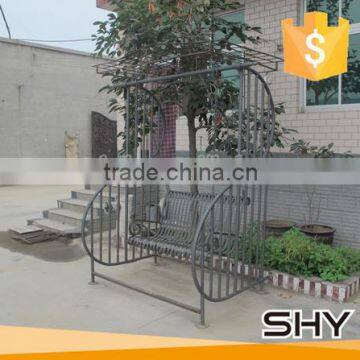 china factory outdoor garden wrought iron swing