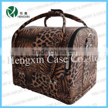 wholesale makeup cases stock Leopard grain cosmetic case bag leather vanity case