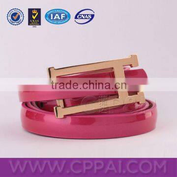 Popular new trend teen pink glitter leather belt