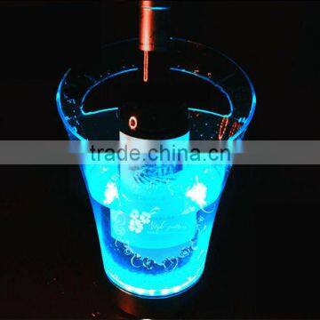 Multi color rechargeable led ice bucket, color changing led lighted champagne bucket