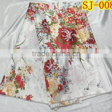 Gorgeous flower pattern satin silk fabric SJ-008