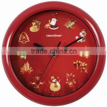Red Wall Clock Musical Clock