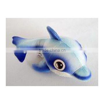 factory wholesale 3D blue dolphin plush toy realistic stuffed plush animal fish toy blue dolphin soft toy