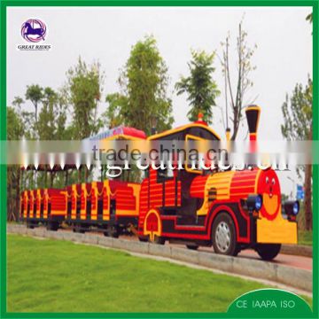 park tourist entertainment rides trackless train