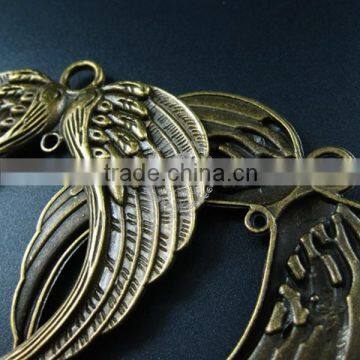 69*74mm Vintage Style Antiqued Bronze Eagle Wings DIY Pendant Charm Supplies Findings 1810423