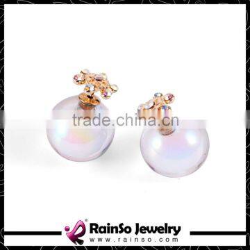 Zinc Alloy Round Earing Different Colors In Glass Bottle Fashion Stud Earring