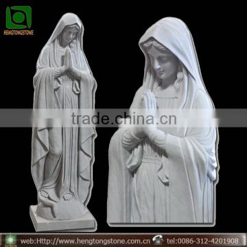 High Quality White Marble Stone Carved Virgin Mary Garden Statue