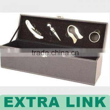 Wholesale Creative Design High Quality Durable Duplex Leather Wine Box photo-5