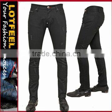 Stretch denim camouflage cuffs jeans pants price in india(LOTM137)