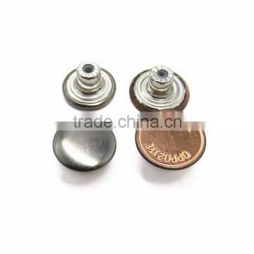 15mm Black Smooth Metal Button For Jean Clothing photo-5