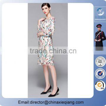 2016 Fashion Ladies Printed Dress Fancy Dress for Women