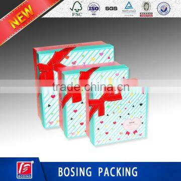 High Quality Gift Box With Bow Tie and Ribbon for 2016 Whole Sale Gift Box