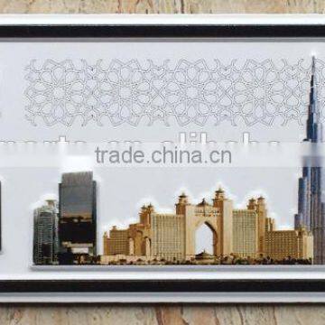 Dubai embossed aluminum hanging sign