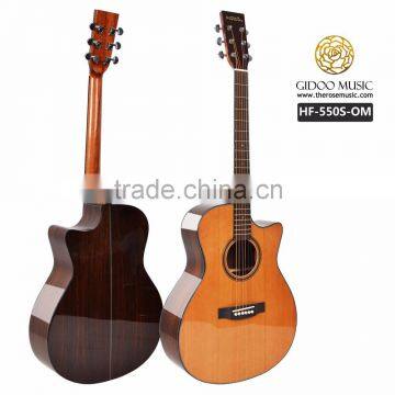 OM shape solid top acoustic guitar from OEM factory 550SOM