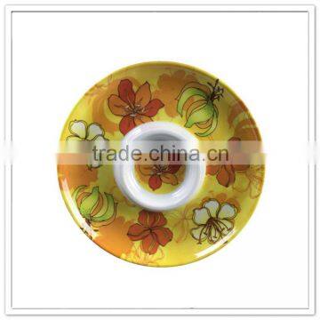 Festival Sailing Ship Boat Print Custom Personalized Round Melamine Section Dish photo-2