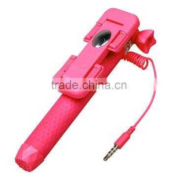 Pen-size Battery-free Extendable Selfie Monopod W/ Built-in Phone Holder For Mobile Phones & Action Camera