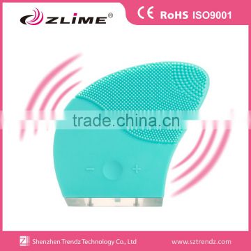 skin care silica gel beauty girl electric sonic ultrasonic vibrating facial cleansing brush